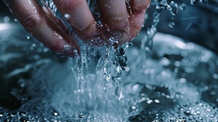 Fototapeta premium Highlighting the significance of clean safe drinking water with advanced filtration. Concept Clean Water Access, Safe Drinking Water, AI Generative