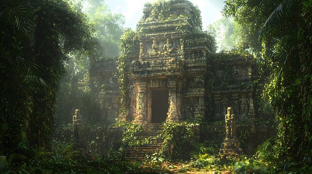 Ancient Temple in the Jungle.
