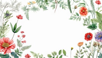 frame with flowers