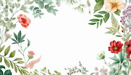 Obraz premium frame with flowers