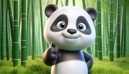 Fröhlicher Pandabär