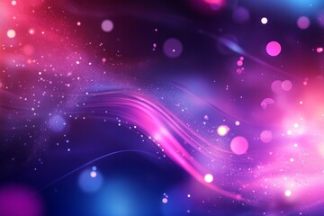 Fototapeta premium Enchanting Waves and Bokeh Light Trails in Mystical Space