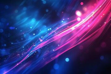 Fototapeta premium Mesmerizing Abstract Colorful Light Streaks with Glowing Bokeh Effects in Mystical Atmosphere