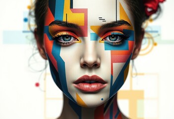portrait of a person with a painted face