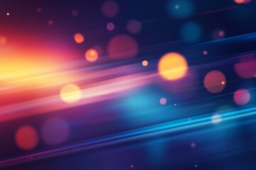 Vibrant Abstract Bokeh Lights with Colorful Gradient Streaks