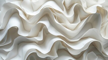 Obraz premium make curly wall patterns using white papers only, AI Generative
