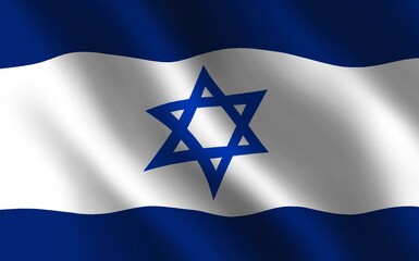 Israel flag background 3d