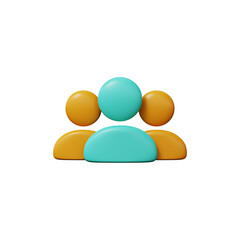 3D symbol of team and user group.