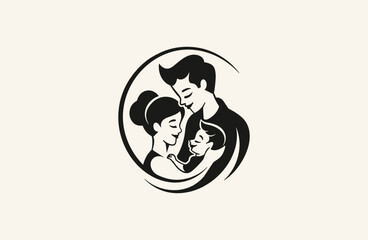 People family logo vector icon illustration.