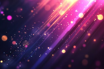 Obraz premium Vibrant Abstract Light Streaks and Sparkles in a Colorful Night Sky with a Futuristic Feeling