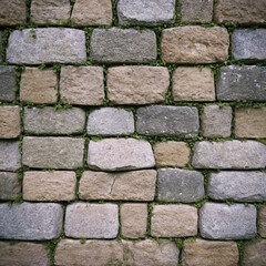 Obraz premium natural rock stack wall background, tiles, pile, flooring natural rock texture