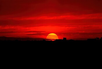 Obraz premium sunset over the city