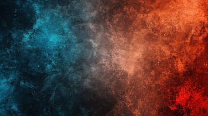 Fototapeta premium Vibrant abstract texture with a blend of fiery red and cool blue hues, creating a dynamic and striking visual contrast.