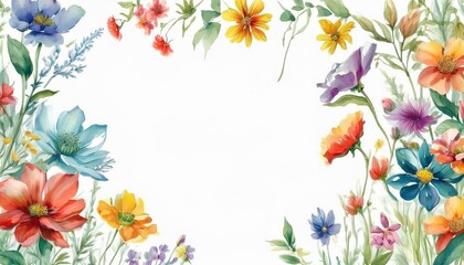 Obraz premium spring flowers frame