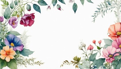 Obraz premium frame with flowers