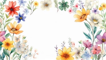 Fototapeta premium frame with flowers