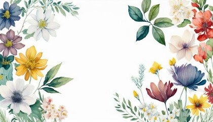 Obraz premium spring flowers frame