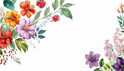 Obraz premium spring flowers frame