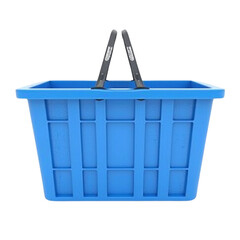 bkue Shopping basket on Isolated transparent background png. generated with AI