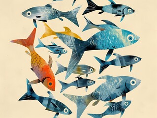 Vibrant Watercolor Pet Fish Artwork
