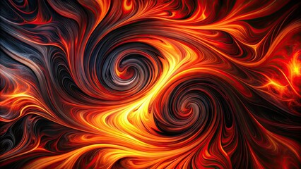 Dramatic abstract background featuring bold, swirling patterns of black and fiery red, evoking passion, energy, and intensity in a mesmerizing visual display.