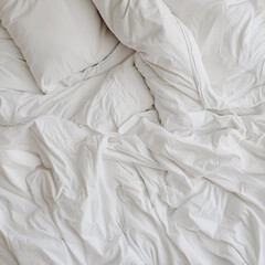 Messy White Duvet
