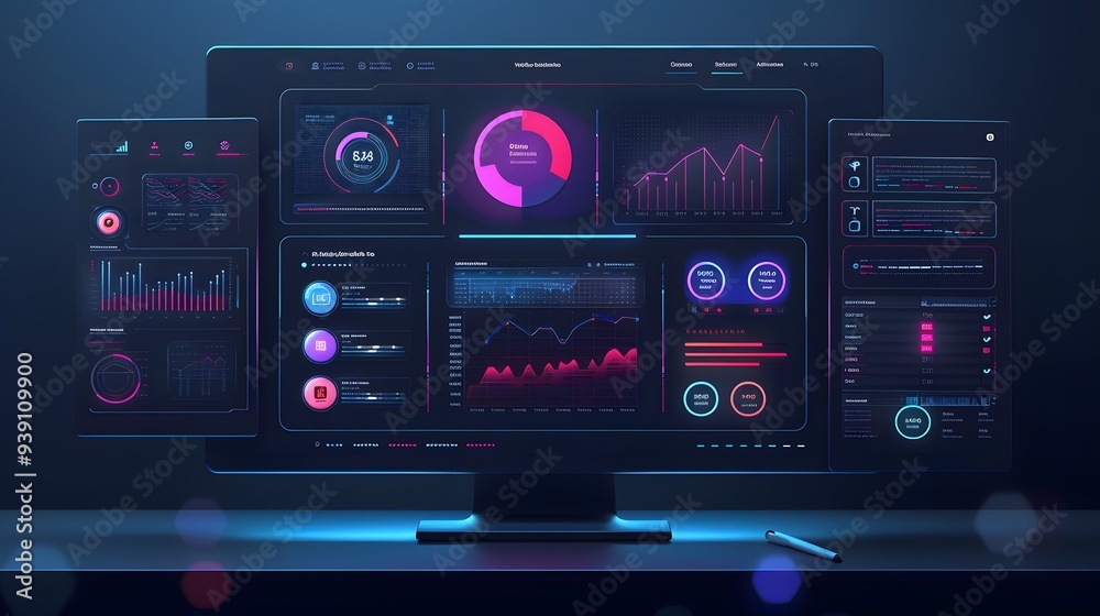 Poster an intuitive and visually stunning user interface for a digital product, emphasizing usability and s