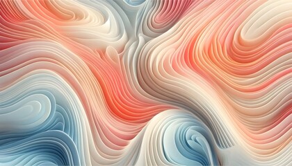 Abstract Colorful Wavy Layers Background