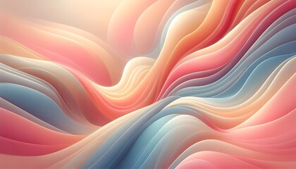 Abstract Colorful Wavy Layers Background