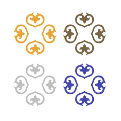 LUXURY ORNAMENTAL SPA AYURVEDA MASSAGE RESORT SIGN SYMBOL LOGO VECTOR