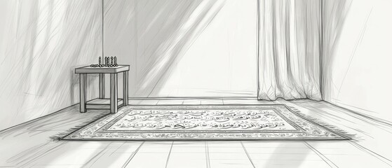 Prayer Rug Home Corner Islam Religion Spiritual Symbol