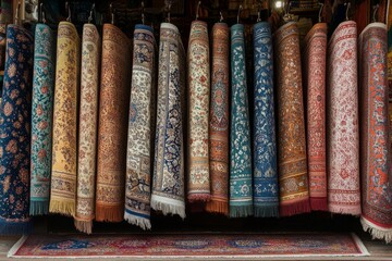 Prayer Rug Market Display Islam Religion Spiritual Symbol
