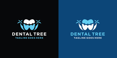 Dental Tree Logo Creative Vector Design