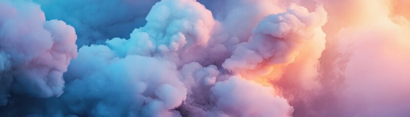 Abstract Cloud Formation with Pastel Hues