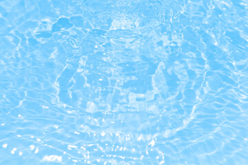 Blue water with ripples on the surface. Defocus blurred transparent blue colored clear calm water...