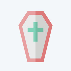 Icon Coffin. related to Seath symbol. flat style. simple illustration