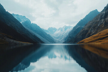Majestic Mountain Reflections on Tranquil Lake