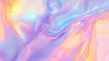Obraz premium Abstract background with pastel holographic palette, soft and ethereal design