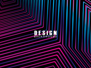 Futuristic abstract technology shining rainbow light lines with modern lines pattern black background. Vector minimal line background with text for social media covers, headers, etc.