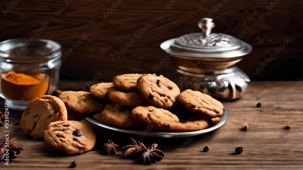 Poster  Deliciously spiced cookies ready to be savored