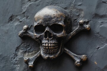 Symbol indicating life-threatening danger: skull and crossbones.