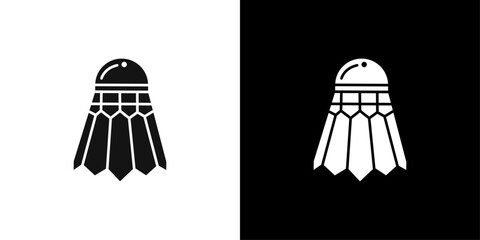 Shuttlecock Icon Flat vector set outline