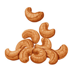 Vector product  cashew nuts icon.  Illustration of food cashew nuts in flat minimalism style.Vector eps 10. perfect for design elements