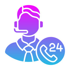 24 hours support Icon