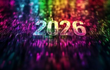 happy new year 2026 text effect