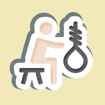 recommend clip art: Sticker Suicide. related to Seath symbol. simple illustration