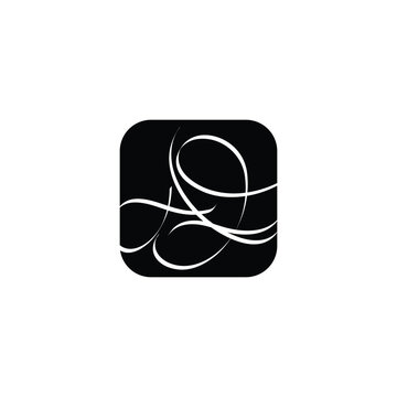 Abstract initial monogram letter AF or fa logo design 