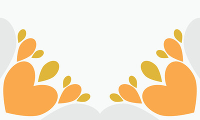 leaves frame background with copy space for text. Vector illustration.