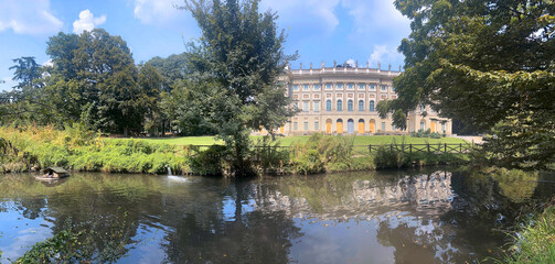 villa reale e parco pubblico di milano, italia, 24 agosto 2024, royal villa and public park of...