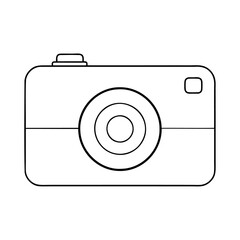 Security webcam camera silhouette icon and vector illustration